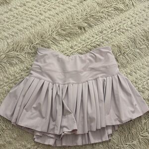 Light pink Gold Hinge skirt with built in shorts
